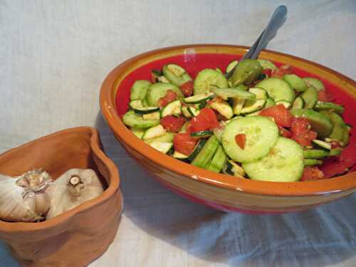 Salade de Tomates, Courgettes & Concombre au Cumin