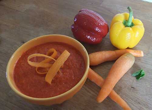 Soupe Crue Carottes Poivrons