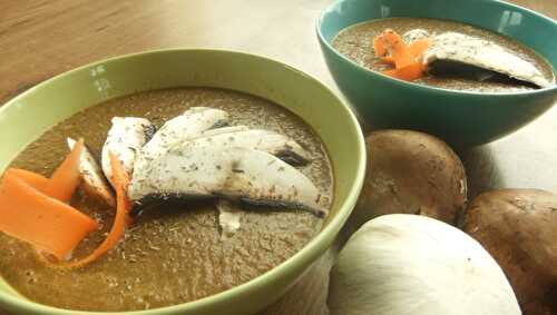 Soupe Crue de Champignons et Carottes