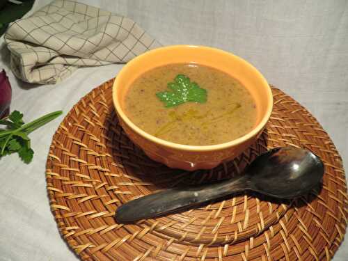 Soupe Lentilles Corail Champignons