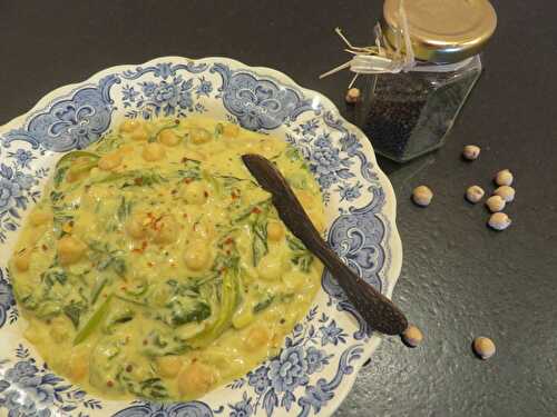 Curry d’Epinards aux Pois-Chiche et Coco