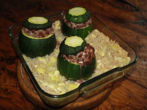 Courgettes farcies bœuf-emmental