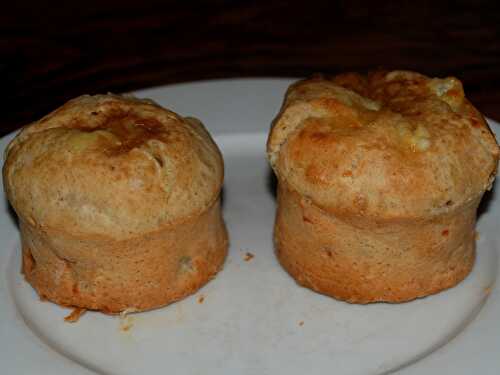 Muffins salés Cœur fondant de confit d'Oignon et Cantal