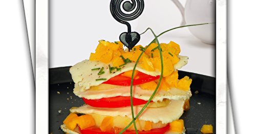 Carpaccio de surimi en mille feuille