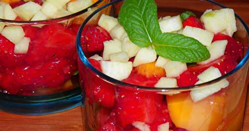Salade de fraise - mangue, aux épices