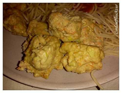 Boulettes de poulet au citron et aux légumes