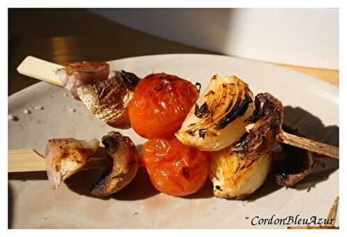 Brochettes de légumes au barbecue