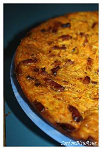 Cake léger aux carottes et lardons (ou bacon)