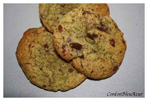 Cookies pistache et chocolat noir