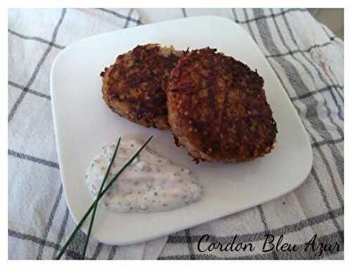 Galettes bœuf quinoa et courgette