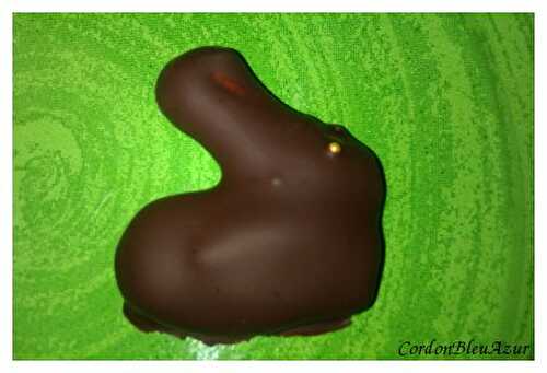 Lapins en guimauves enrobées de chocolat