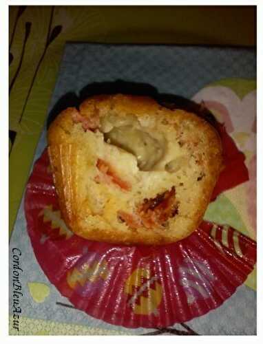 Mini muffins aux deux tomates coeur de fromage aromatisé