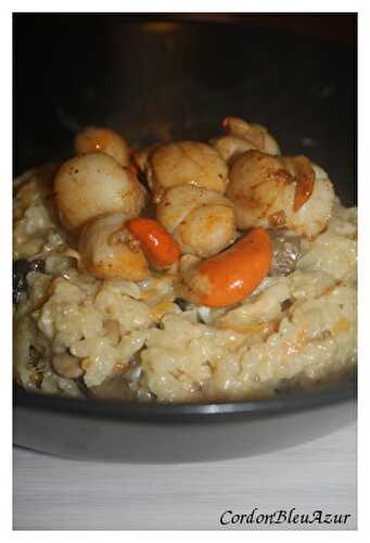 Risotto au gingembre et noix de saint jacques