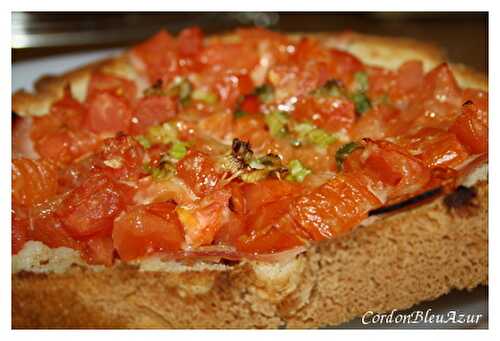 Tartines au jambon et à la tomate