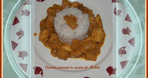 Curry de poulet à l'ananas et son riz basmati