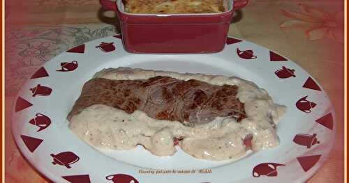 Entrecôte et sa sauce aux champignons - faclle