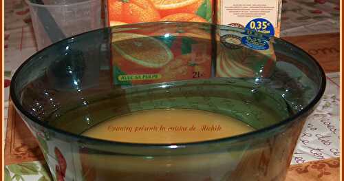 Soupe de cidre à l'orange et cognac