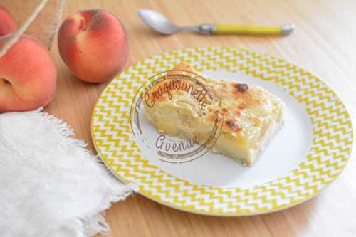 Clafoutis pêche et coco