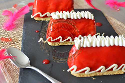 Entremet fraise et fleur d’oranger sur sablé breton