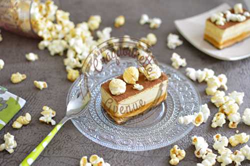 Entremet pop corn et abricot