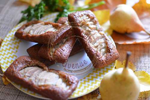 Financier poire, persil et gingembre