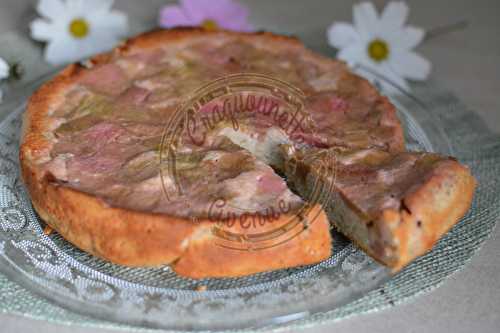 Gâteau renversé à la rhubarbe