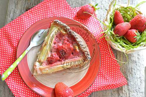 Tarte fraise et rhubarbe