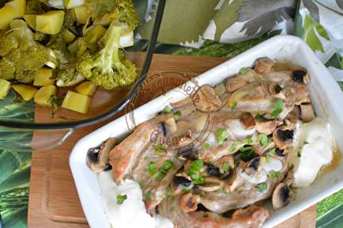 Tendron de veau à la moutarde et ses légumes