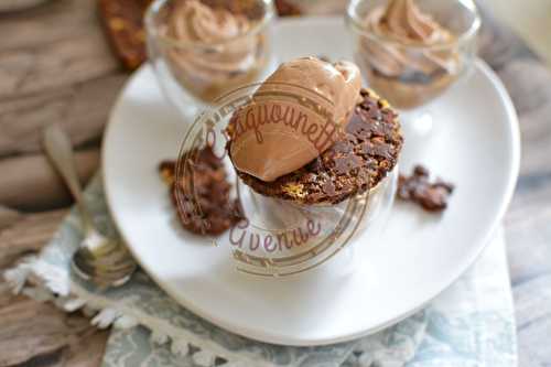 Verrine pain d’épices, fleur d’oranger et chocolat