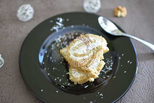 Gâteau roulé poire, noix et pavot (sans sucre)