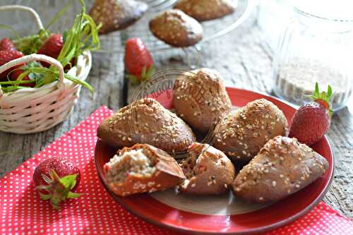 Madeleines fraises et sésame (Bataille Food 89)