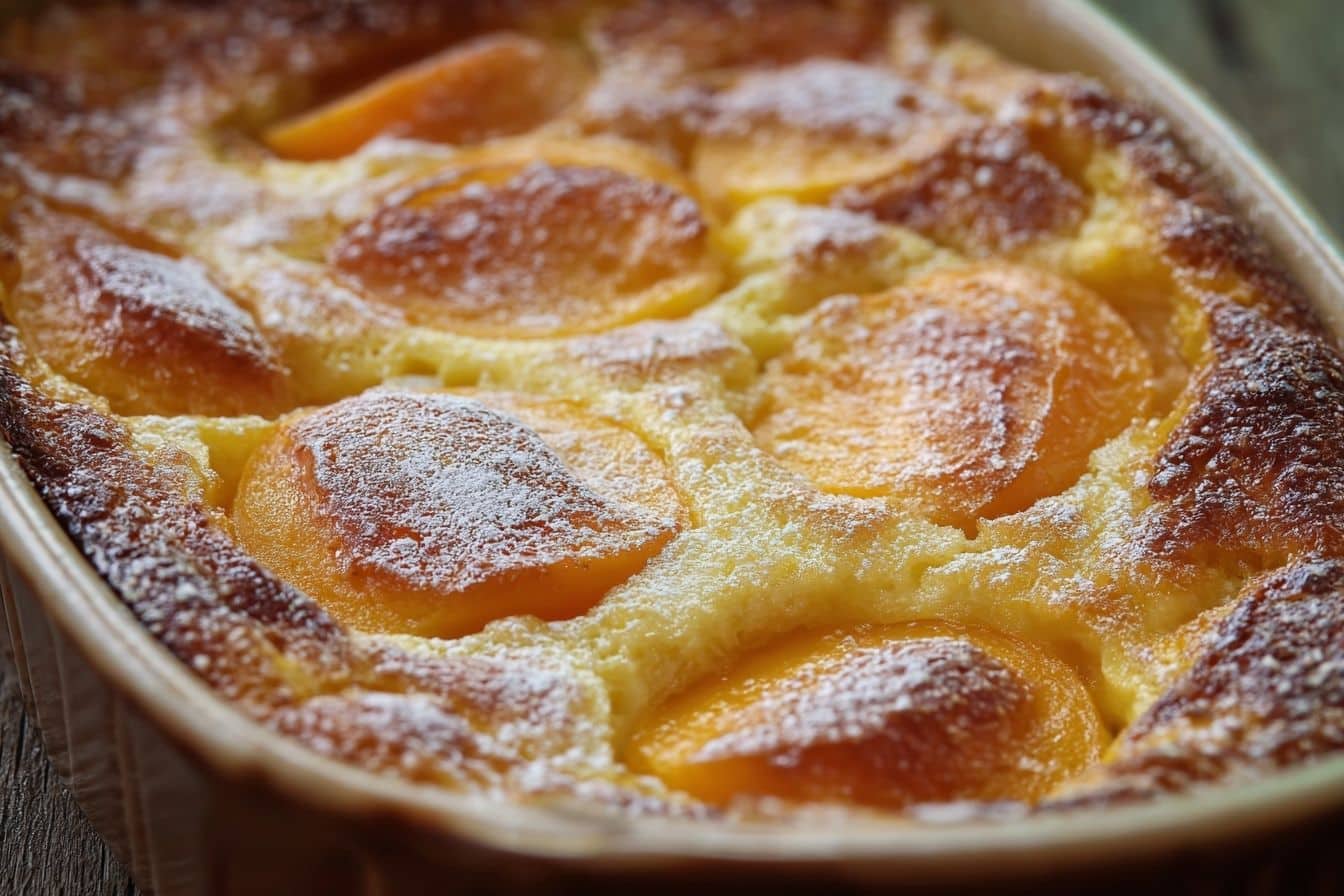 Clafoutis aux pêches en boîte : mon astuce pour le rendre inoubliable