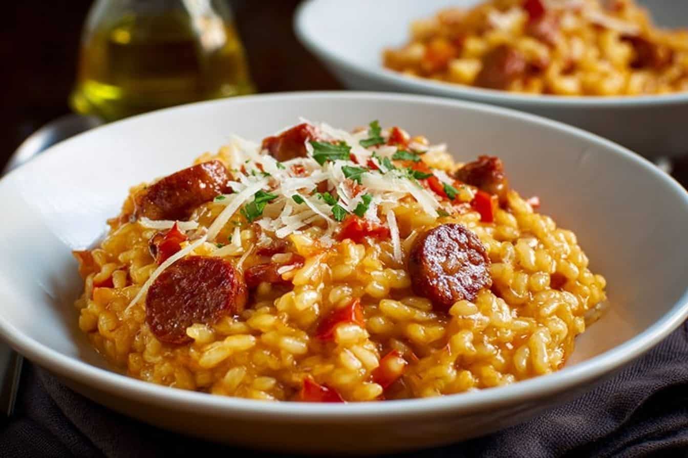 Risotto chorizo au cookeo : mon secret pour un crémeux infaillible en 20 minutes