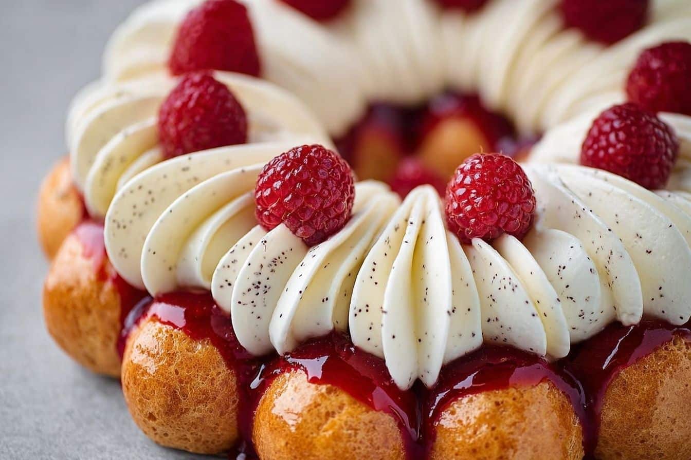 Mon Saint-Honoré revisité : L’exploration framboise & vanille