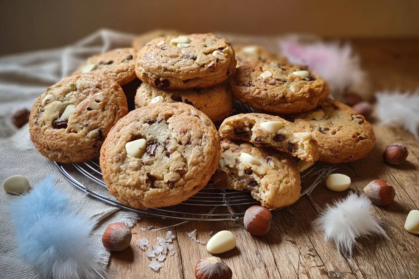 Cookies au chocolat blanc et noisettes torréfiées