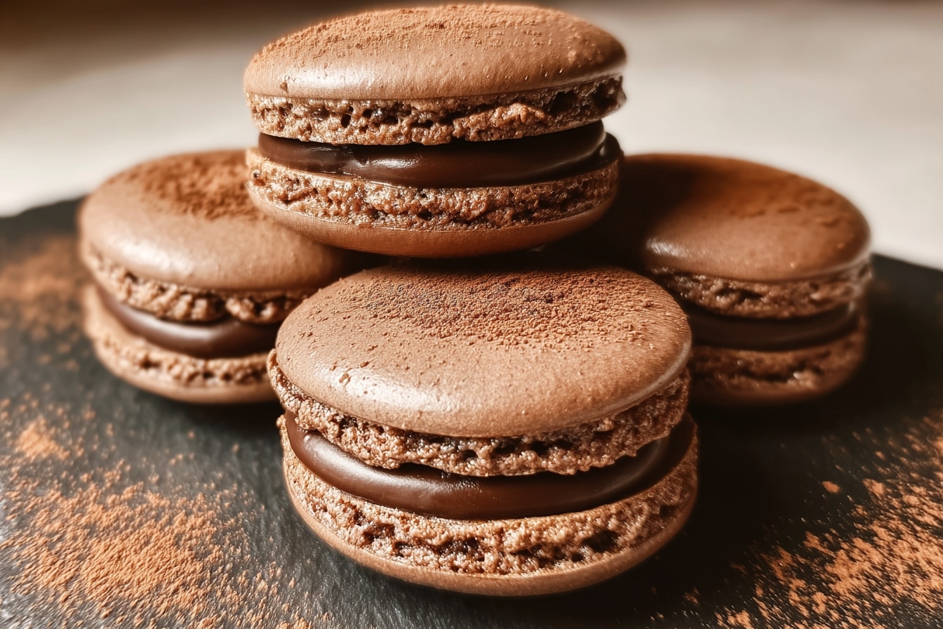 Macarons au chocolat intense