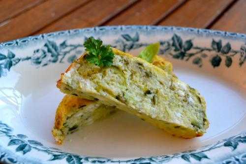 Recette du cake de courgettes fonio feta basilic