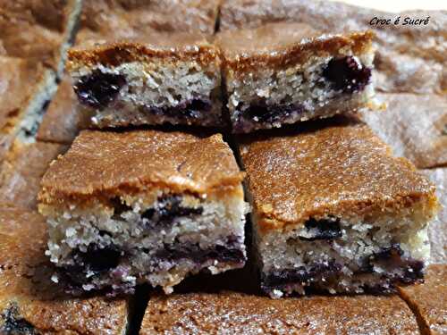 Gâteau chocolat blanc myrtilles