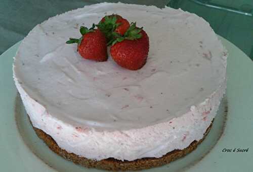Gâteau nuage de fraises - Croc é sucré