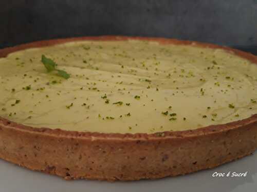 Tarte citron vert basilic