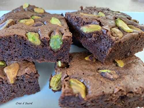 Brownie chocolat pistache