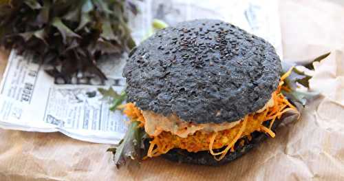 Black burger végétarien (galettes potimarron-lentilles corail)