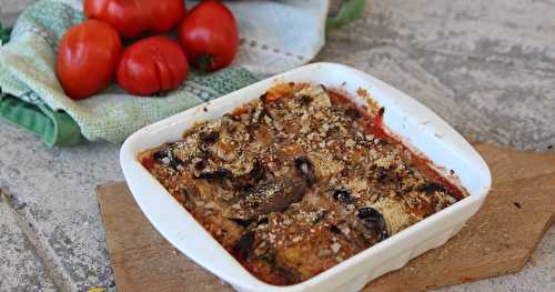 Cannelloni d'aubergine vegan (deux versions : okara ou tofu)