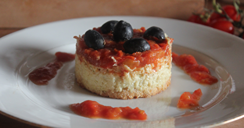 Cheesecake salé au miroir de tomates