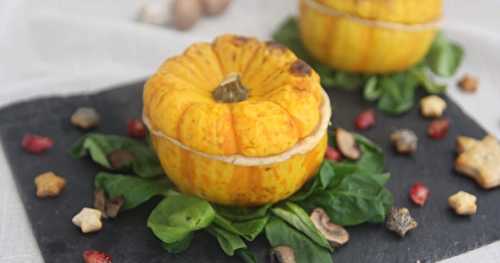 Courge en cocotte lutée aux champignons (Noël végétarien)