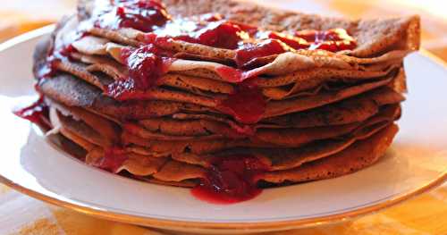 Crêpes boulangères et sauce aux canneberges