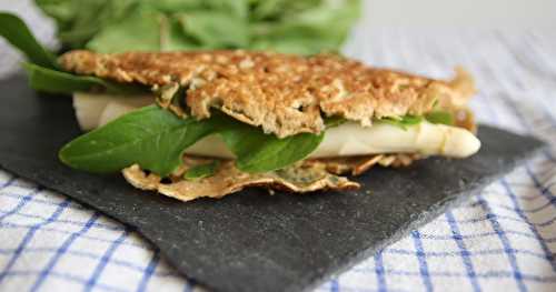 Crêpes de pois chiche à l'ail des ours aux asperges (sans gluten)