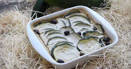 Flan de courgettes aux olives (vegan)