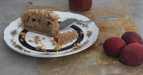 Gâteau à la confiture d'abricots, orange confite et farine de châtaigne