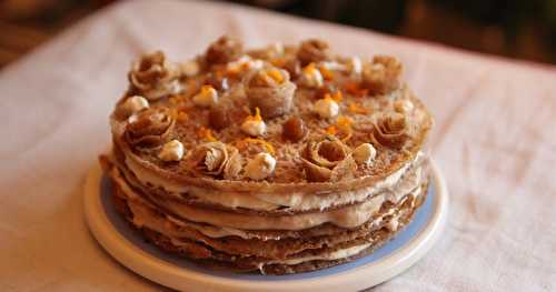Gâteau de crêpes orange-crème de marrons